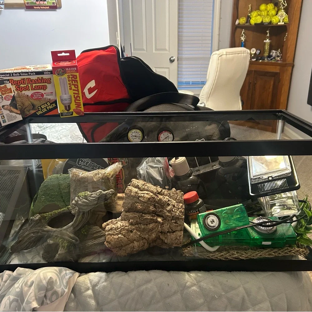 Reptile Terrarium Kit with Black Frame